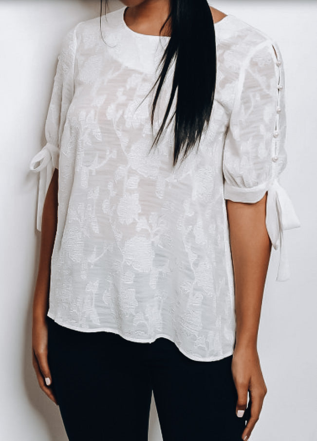 Detailed White Blouse