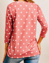 Load image into Gallery viewer, Polka Dot Knot Top - Mauve/Ivory
