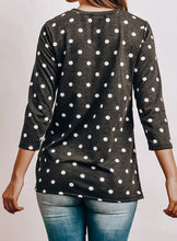 Load image into Gallery viewer, Polka Dot Knot Top - Black/White
