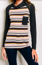 Load image into Gallery viewer, Two-Toned Cowl Neck Top
