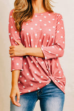 Load image into Gallery viewer, Polka Dot Knot Top - Mauve/Ivory
