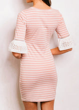 Load image into Gallery viewer, Blush Striped Jersey Dress
