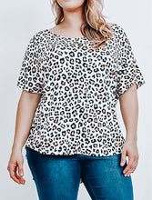 Load image into Gallery viewer, Orange Animal Print Top
