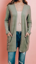 Load image into Gallery viewer, Olive Open Front Cardigan
