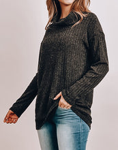 Load image into Gallery viewer, High Neck Black Sweater
