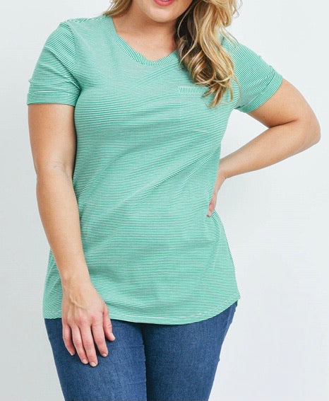 Green Stripe Top