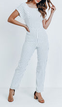 Load image into Gallery viewer, Off White Striped Jumpsuit
