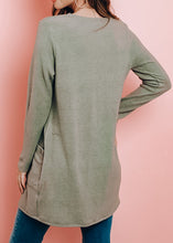 Load image into Gallery viewer, Olive Open Front Cardigan
