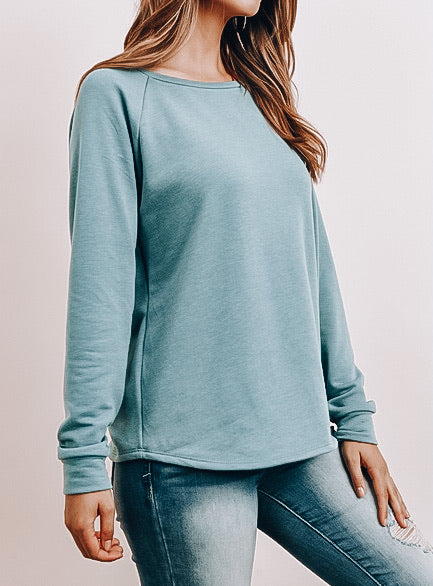 Dusty Teal French Terry Top