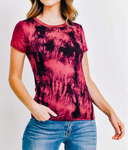 Load image into Gallery viewer, Burgundy Tie Dye Top
