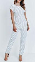 Load image into Gallery viewer, Off White Striped Jumpsuit
