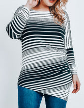 Load image into Gallery viewer, Black and Ivory Striped Top
