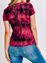 Load image into Gallery viewer, Burgundy Tie Dye Top
