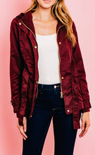 Load image into Gallery viewer, Burgundy Belted Jacket
