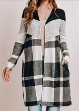 Load image into Gallery viewer, Black, White, Gray Contrast Cardigan
