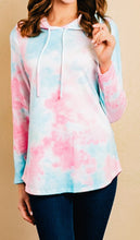 Load image into Gallery viewer, Pink and Blue Hooded Top
