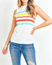 Load image into Gallery viewer, White Striped Tank Top
