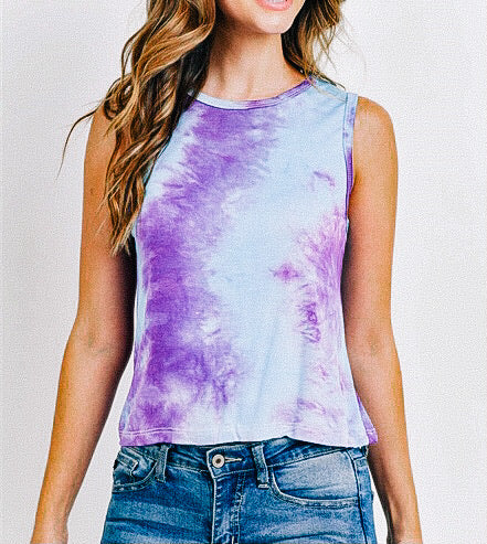 Purple Tie Dye Top