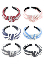 Load image into Gallery viewer, Striped Knotted Headband - Assorted Colors
