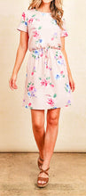 Load image into Gallery viewer, Cinch Waist Floral Dress
