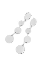 Load image into Gallery viewer, Silver Dangling Disc Earrings
