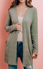 Load image into Gallery viewer, Olive Open Front Cardigan
