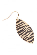 Load image into Gallery viewer, Zebra Printed Drop Earrings
