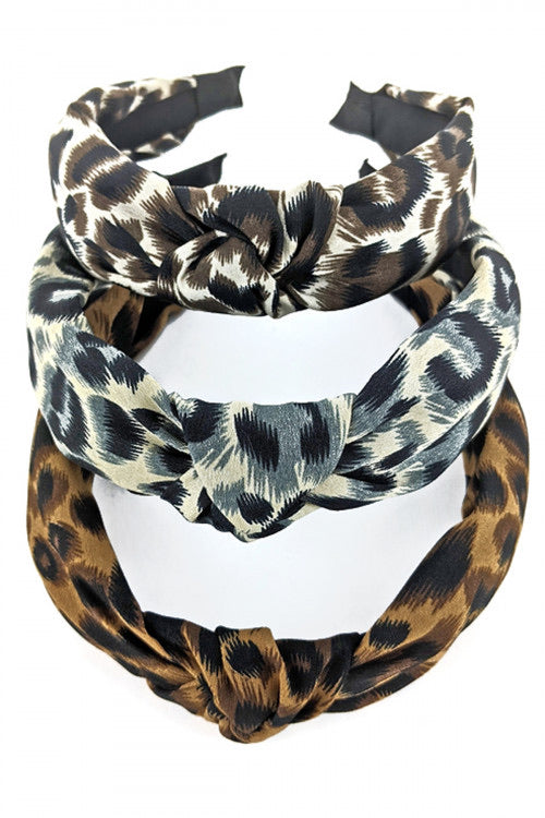 Animal Print Knotted Headband - Assorted Colors