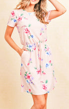 Load image into Gallery viewer, Cinch Waist Floral Dress
