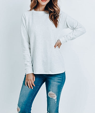 Heather Gray French Terry Top