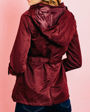 Load image into Gallery viewer, Burgundy Belted Jacket
