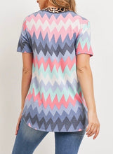 Load image into Gallery viewer, Pink Blue Multi-Stripe Top
