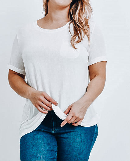 White Short Sleeve Top