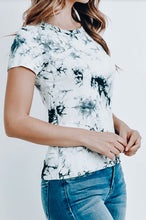 Load image into Gallery viewer, White and Black Tie Dye Top
