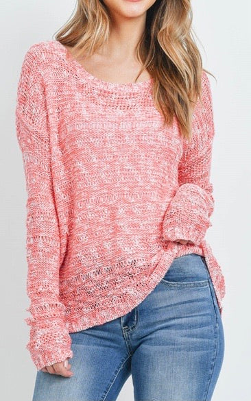 Knitted Coral Sweater