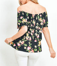 Load image into Gallery viewer, Black Floral Top
